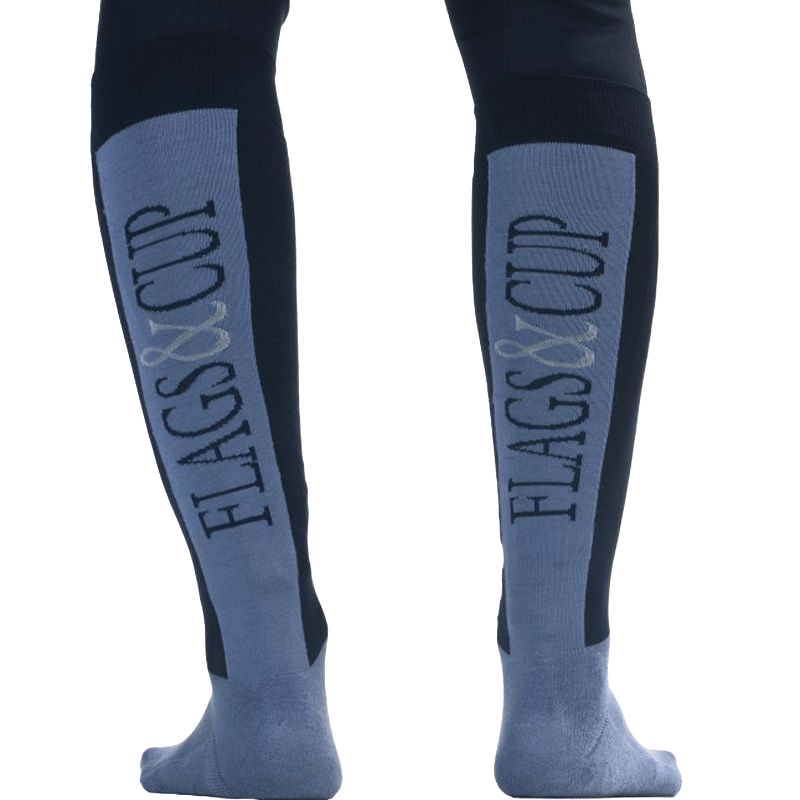 Flags & Cup - Nanaimo unisex riding socks navy/denim (x1) | - Ohlala