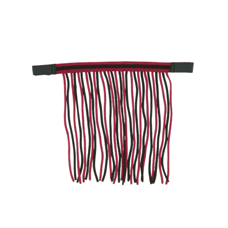 Norton - Bordeaux/black fly fringe browband | - Ohlala