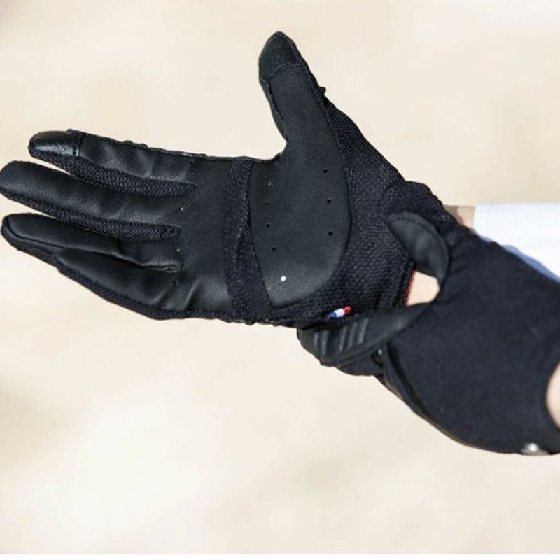 Racer - Mesh Sensation Black Riding Gloves | - Ohlala