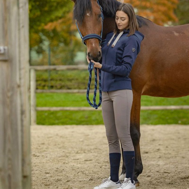 Equithème - Giacca trapuntata maniche lunghe donna Phoebe nero | - Ohlala
