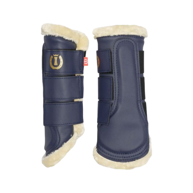 Imperial Riding - Closed Sheepskin Boots Navy x2 | - Ohlala