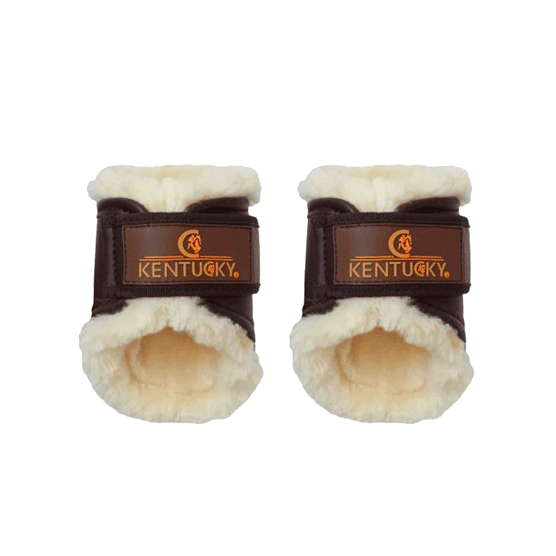 Kentucky Horsewear - Protector de menudillo turnout cuero marrón | - Ohlala