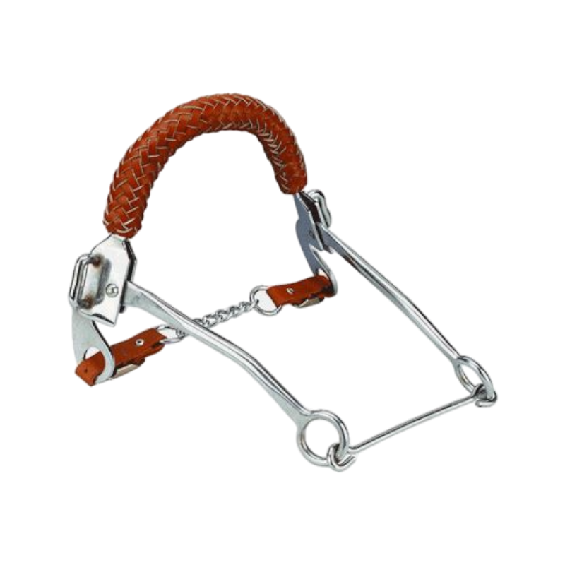 Feeling - Hackamore mit geflochtenem Leder-Nasenriemen | - Ohlala