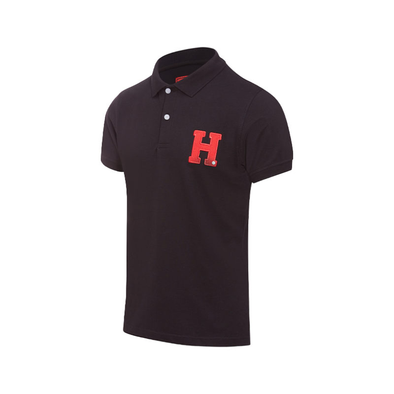 Hagg - Men's short-sleeve polo black/ red | - Ohlala