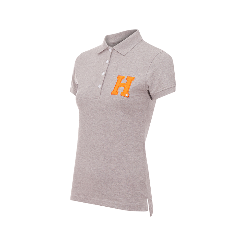 Hagg - Women's short-sleeve polo grey/orange | - Ohlala