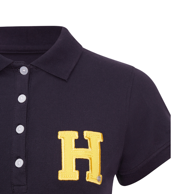 Hagg - Kurzarm-Poloshirt Damen marine/ gelb | - Ohlala