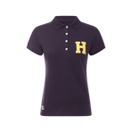 Hagg - Kurzarm-Poloshirt Damen marine/ gelb | - Ohlala