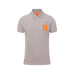 Hagg - Polo korte mouwen heren grijs/oranje | - Ohlala