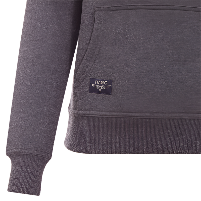 Hagg - Damen-Kapuzenpullover anthrazitgrau/marine | - Ohlala