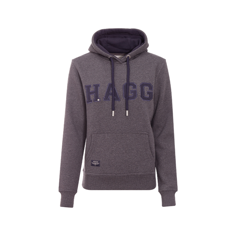 Hagg - Damen-Kapuzenpullover anthrazitgrau/marine | - Ohlala
