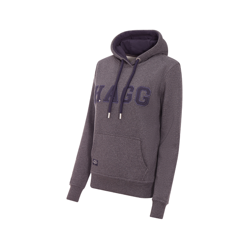 Hagg - Damen-Kapuzenpullover anthrazitgrau/marine | - Ohlala