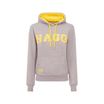 Hagg - Women's hooded sweatshirt grey/yellow | - Ohlala