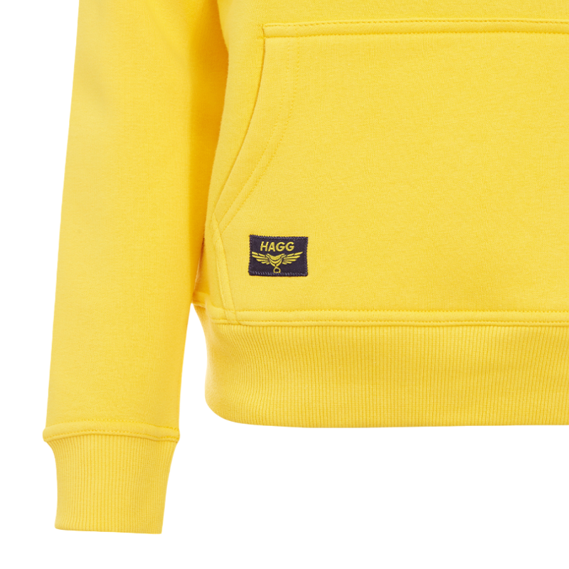 Hagg - Damen-Kapuzenpullover gelb/marine | - Ohlala