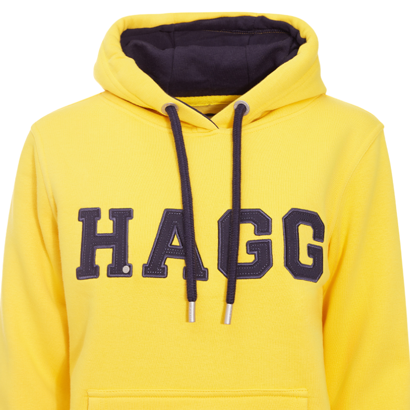 Hagg - Damen-Kapuzenpullover gelb/marine | - Ohlala
