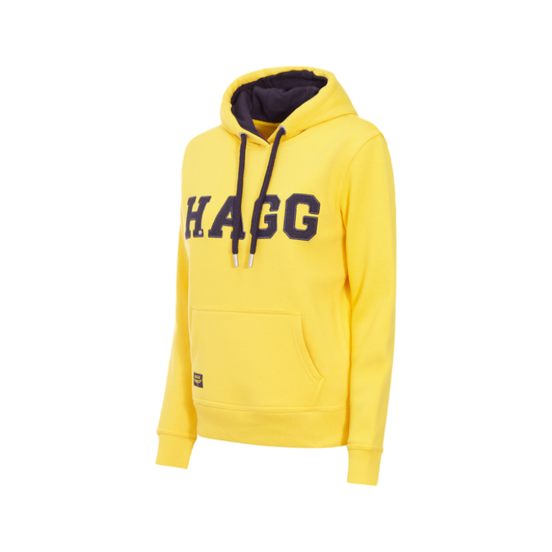 Hagg - Damen-Kapuzenpullover gelb/marine | - Ohlala