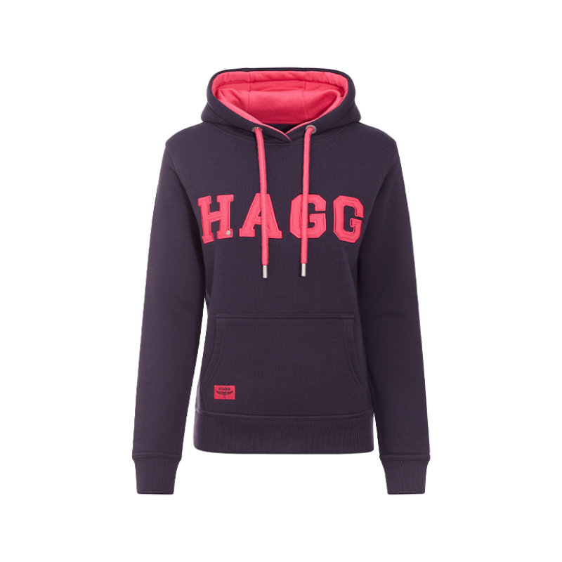 Hagg - Women's navy/fuchsia hoodie | - Ohlala