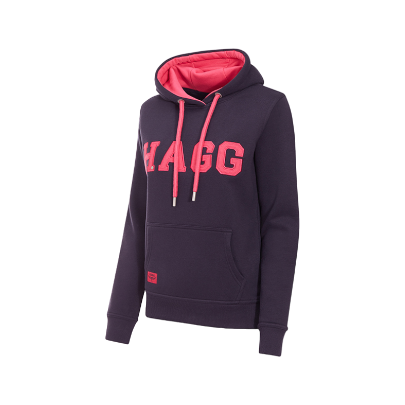 Hagg - Women's navy/fuchsia hoodie | - Ohlala