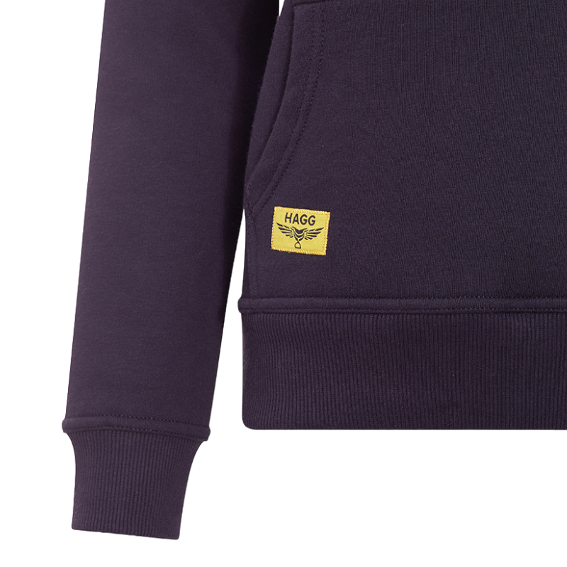 Hagg - Felpa con cappuccio donna blu navy/giallo | - Ohlala