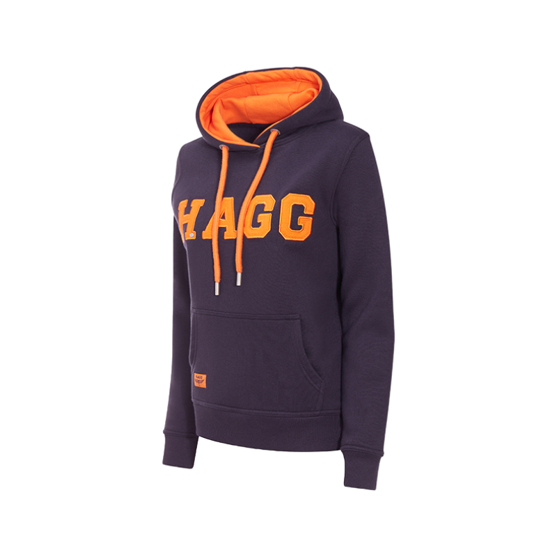 Hagg - Damen-Kapuzenpullover marine/orange | - Ohlala