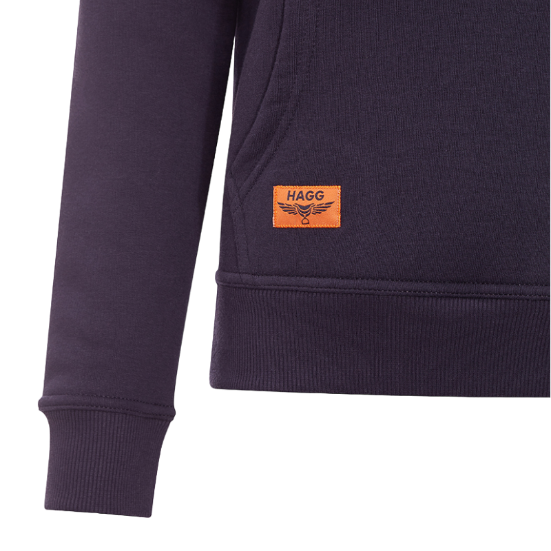 Hagg - Damen-Kapuzenpullover marine/orange | - Ohlala