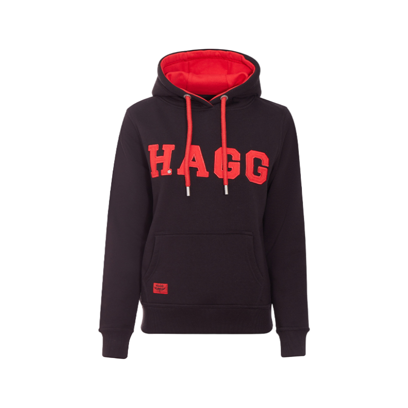 Hagg - Women's black/red hoodie | - Ohlala