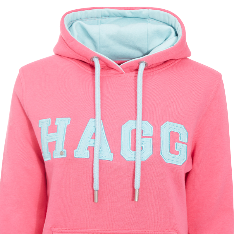Hagg - Damska bluza z kapturem różowa/ błękitna | - Ohlala
