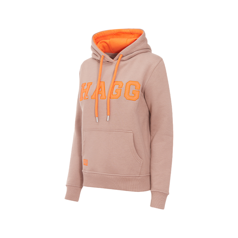 Hagg - Damen-Kapuzenpullover in Kastanienbraun/Orange | - Ohlala