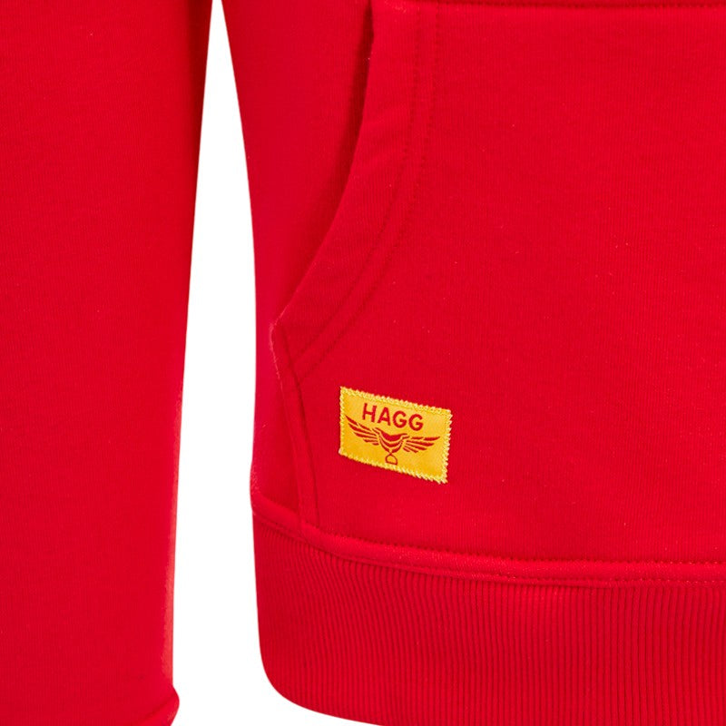 Hagg - Heren hoodie rood/ geel/ zwart | - Ohlala