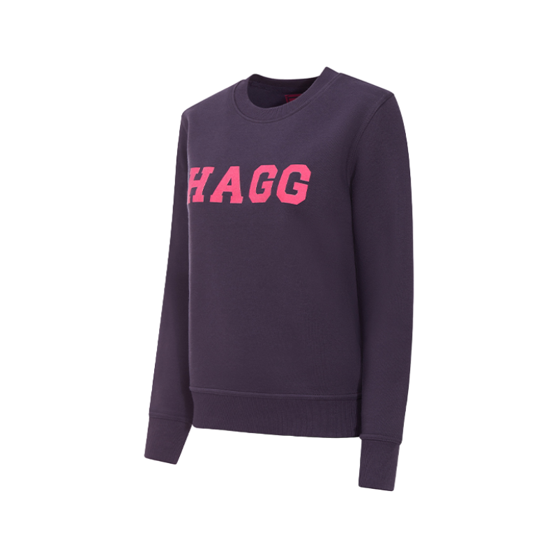 Hagg - Rundhals-Sweatshirt Damen marine/fuchsia | - Ohlala