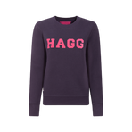 Hagg - Rundhals-Sweatshirt Damen marine/fuchsia | - Ohlala
