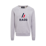Hagg - Felpa girocollo uomo grigio | - Ohlala