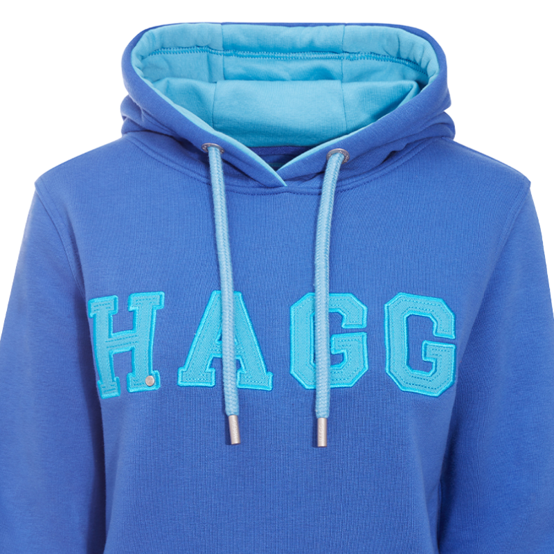 Hagg - Felpa con cappuccio donna blu/azzurro | - Ohlala