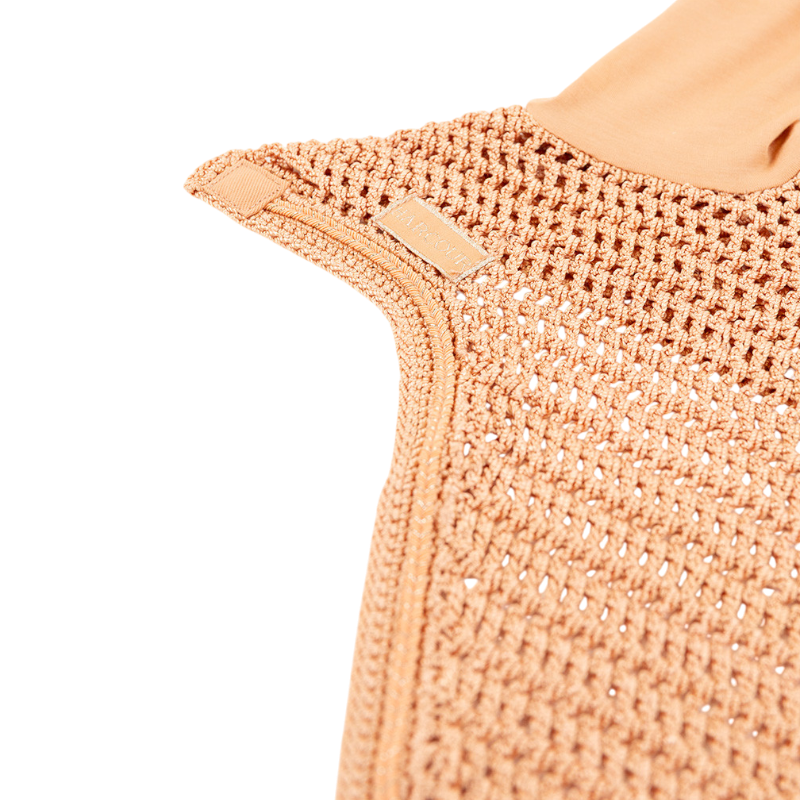 Harcour - Sunny saddle pad & Funny fly veil set apricot/ light gold | - Ohlala