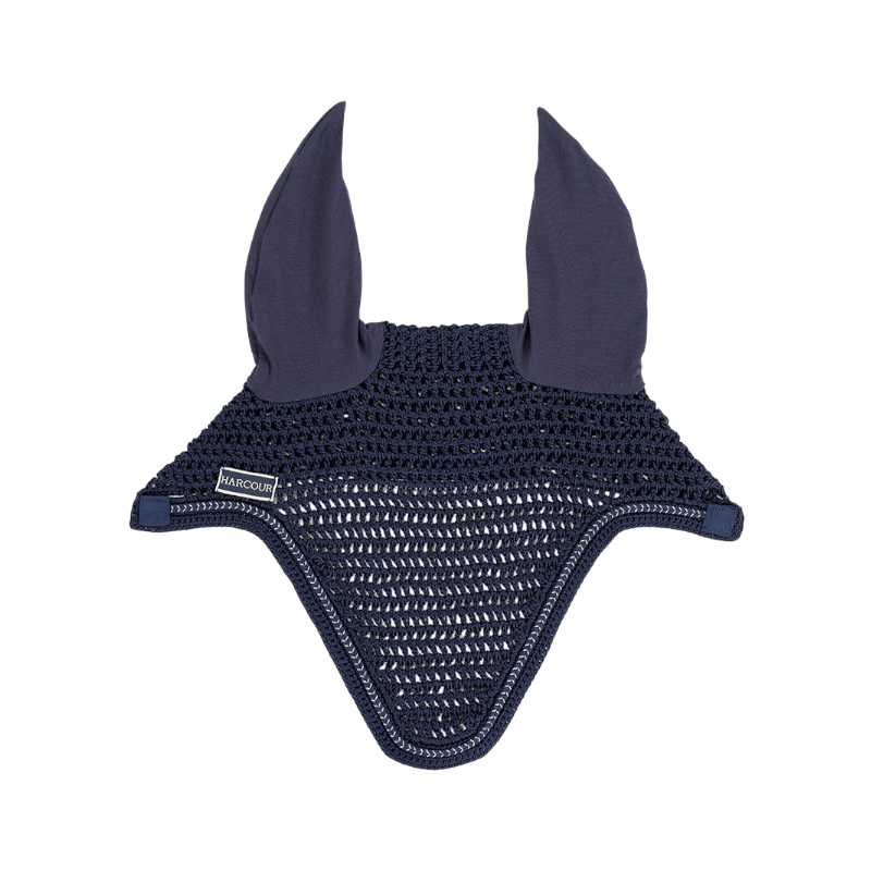 Harcour - Sunny dressage pad & Funny fly veil set navy/ light gold | - Ohlala