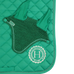 Harcour - Sunny dressage pad and Funny ear bonnet set green/ light gold | - Ohlala