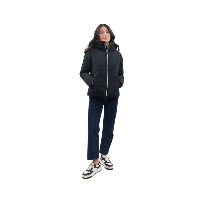 Harcour - Parka courte réversible femme Adele marine/ pivoine
