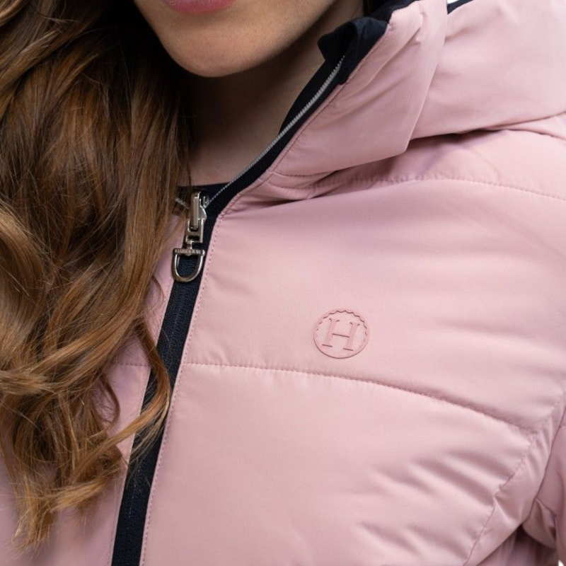 Harcour - Parka courte réversible femme Adele noir/ figue