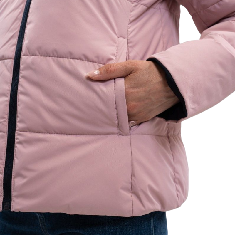 Harcour - Parka courte réversible femme Adele noir/ figue