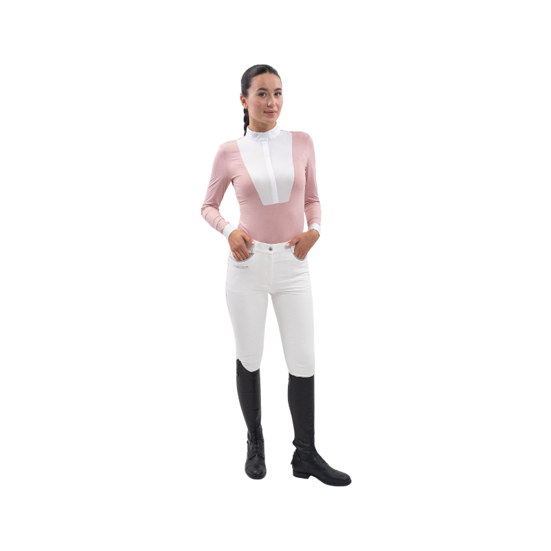 Harcour - Polo de competición de manga larga para mujer Stella pivoine | - Ohlala