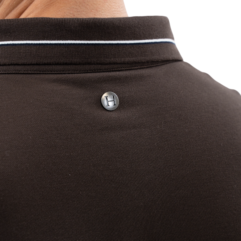 Harcour - Men's short sleeve polo Oscar cocoa