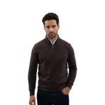 Harcour - Men's long-sleeve sweater Parmo cacao | - Ohlala