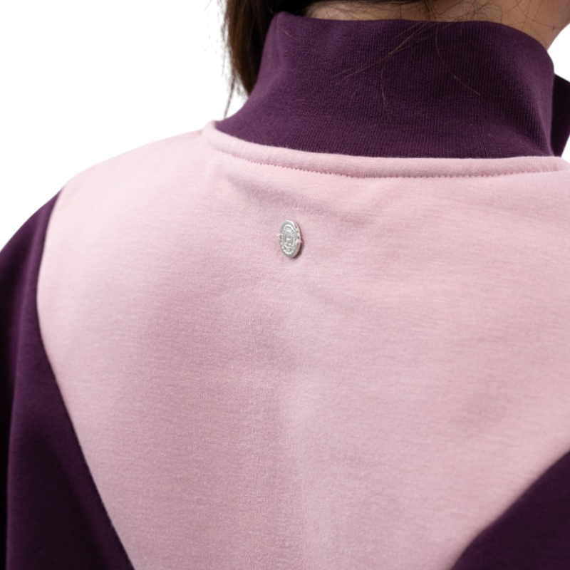 Harcour - Sweat col montant femme Ambre figue/ pivoine | - Ohlala