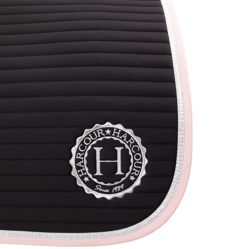 Harcour - Tapis de selle Karembar noir/ pivoine