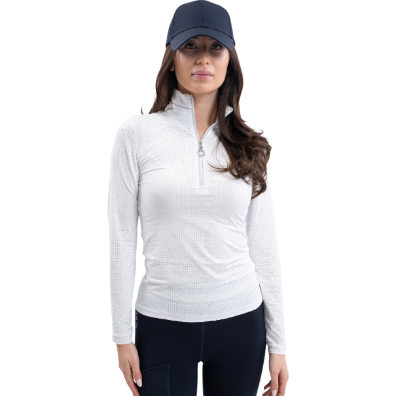 Harcour - Polo tecnico a maniche lunghe donna Breezi bianco | - Ohlala