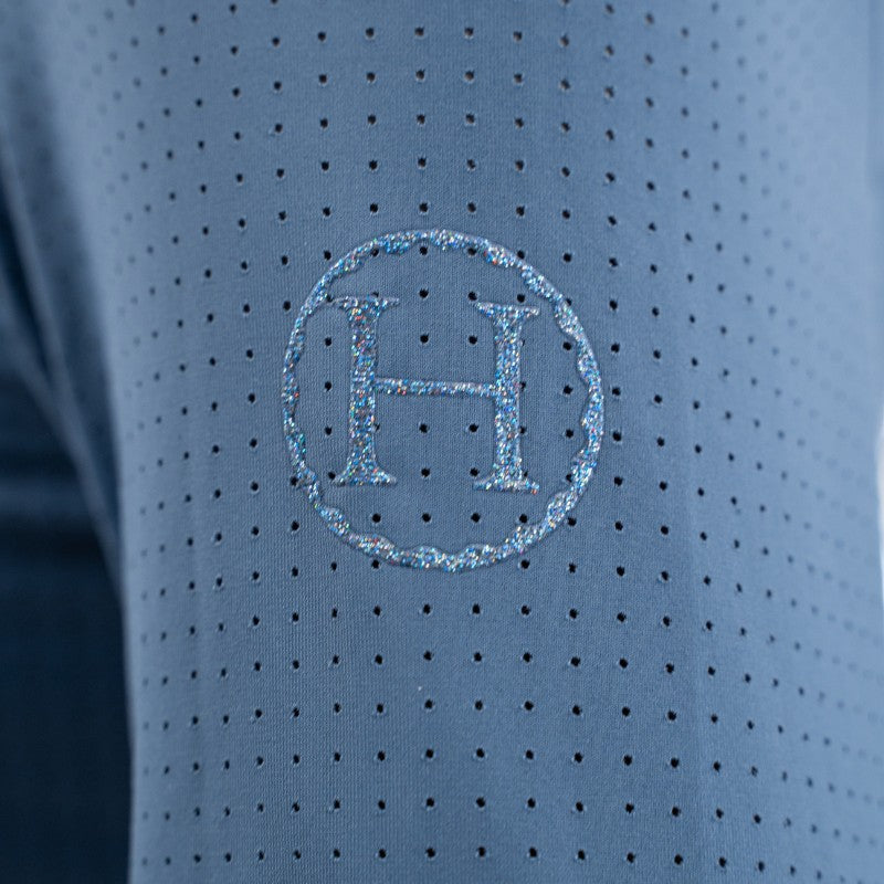 Harcour - Women's Breezi long sleeve technical polo steel blue | - Ohlala