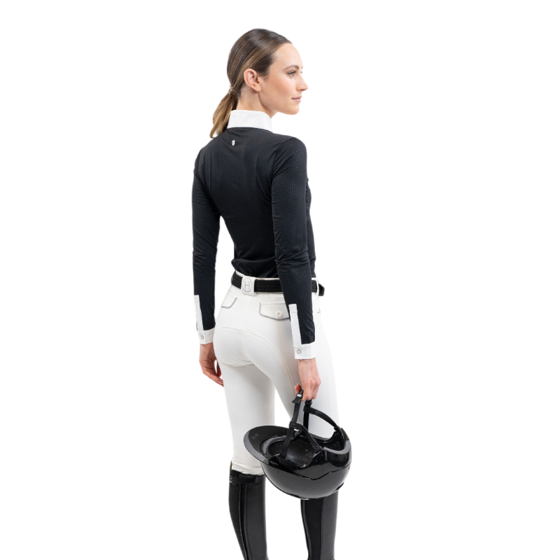 Harcour - Polo de competición manga larga mujer Coco negro | - Ohlala