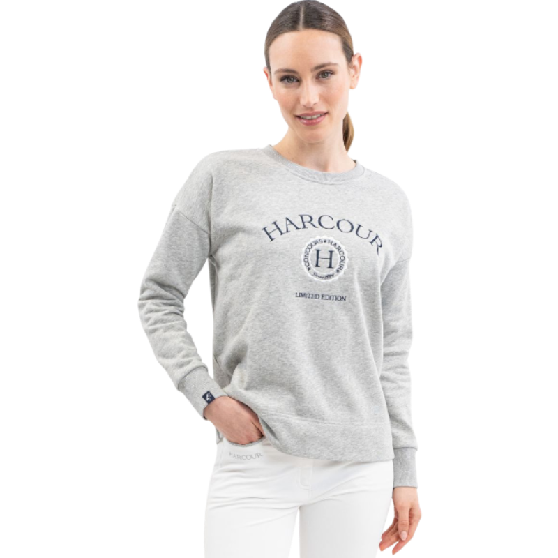 Harcour - Galopea grey marl unisex long sleeve sweatshirt | - Ohlala
