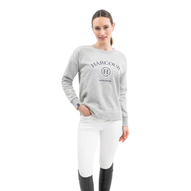 Harcour - Galopea grey marl unisex long sleeve sweatshirt | - Ohlala