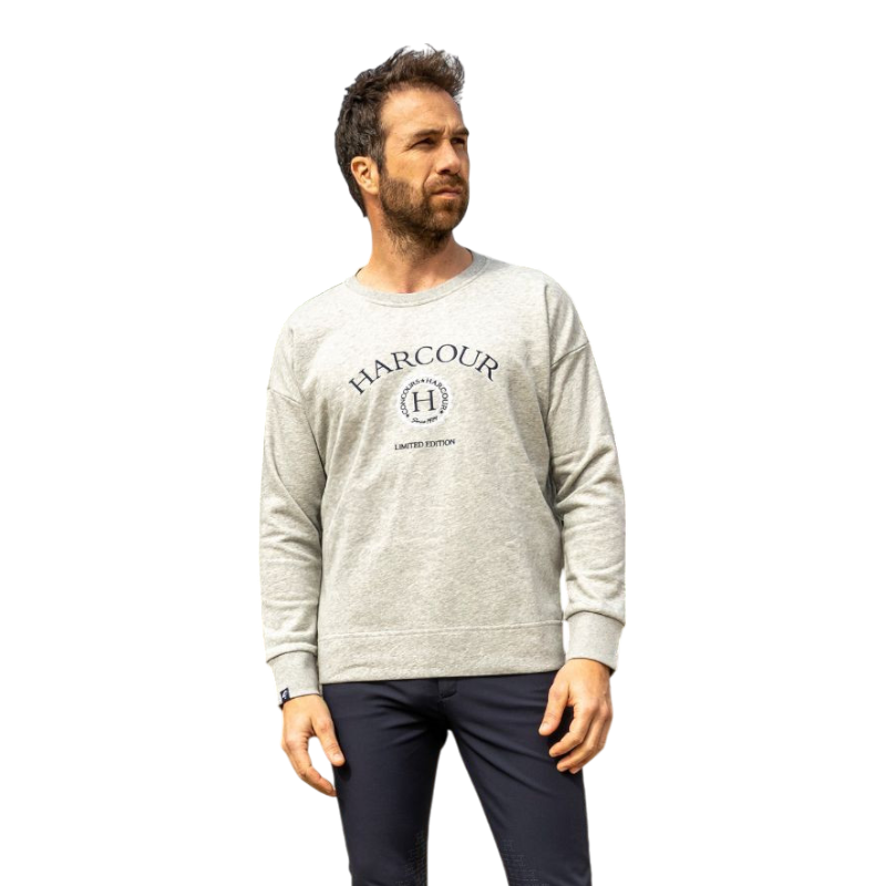 Harcour - Galopea grey marl unisex long sleeve sweatshirt | - Ohlala