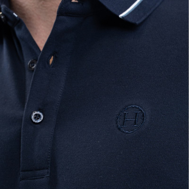 Harcour - Oscar Men's Short Sleeve Polo Navy | - Ohlala